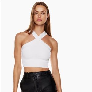 Sculpt Knit Criss Cross Cropped Tank